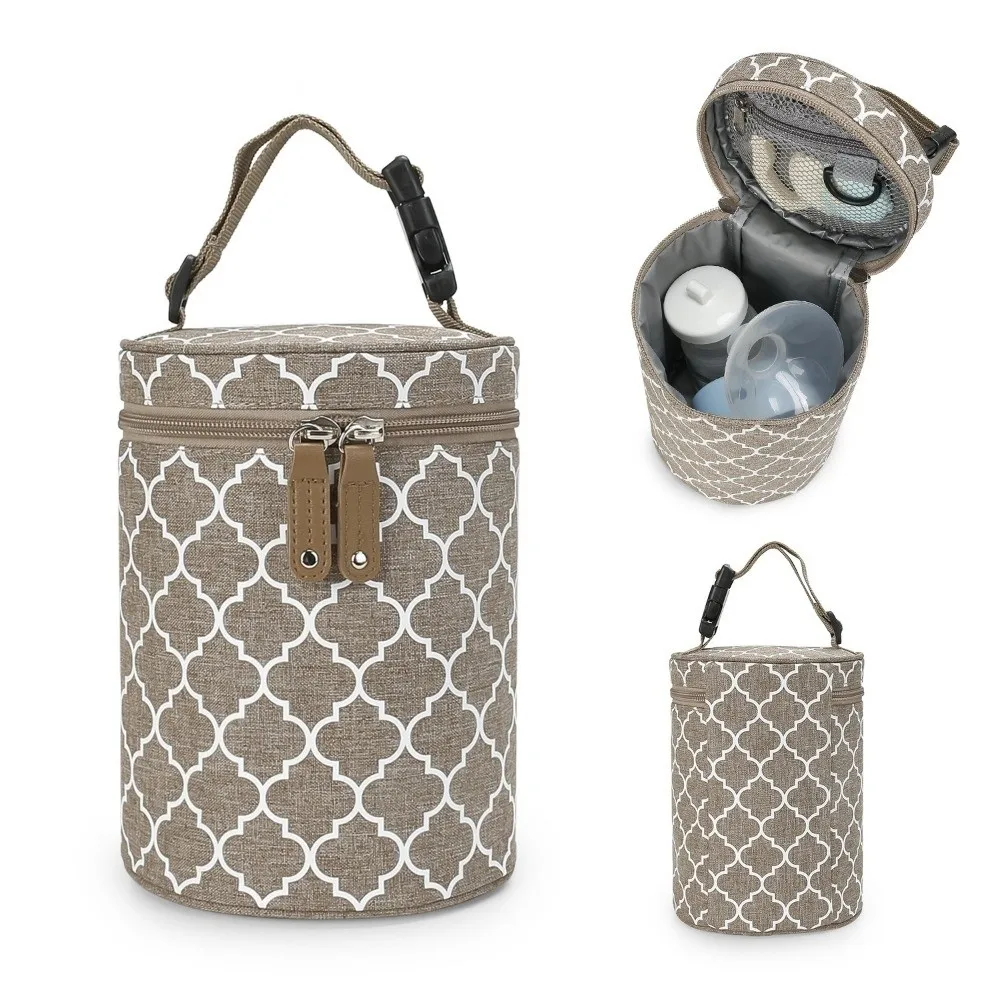Thermal Insulation Stroller Hanging Bag Waterproof Large Capacity Baby Bottle Bag Hanging Design Breastmilk Storage
