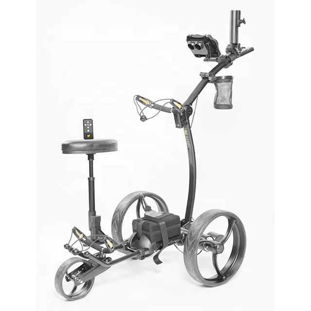Hot Selling Aluminium Alloy Electric Remote Control Golf Trolley with Colorful Wheels