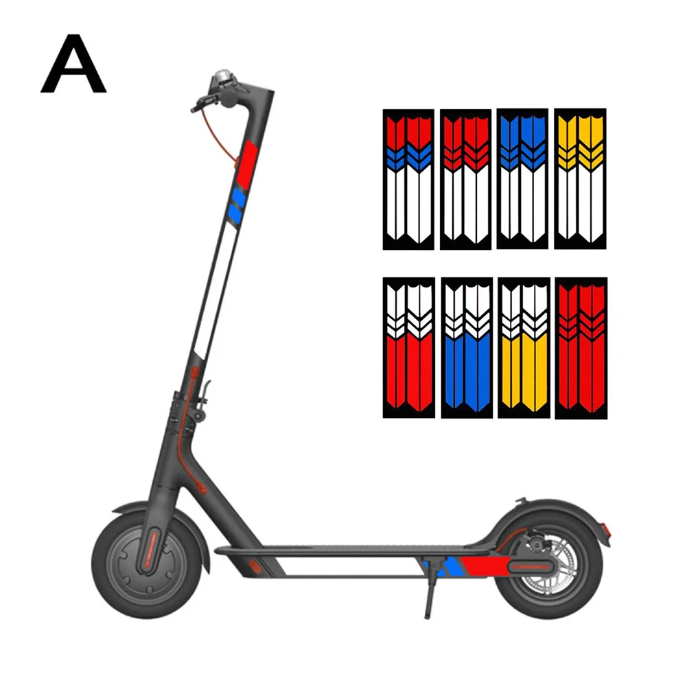 1 Set Adesivo Riflettente A 4 Lati Per Xiaomi M365/Pro/1 S/Pro 2 Adesivi Riflettenti Per Scooter Set Di Copertura Accessori
