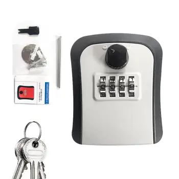 Wall Mount Key Storage Secret Box Organizer 4 Digit Combination Password Security Code Lock No Key Home Key Safe Box 4