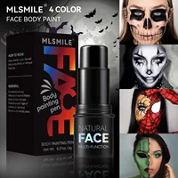 Halloween Face Body Painting Stick Cream Waterproof UV Light Neon Green Black White Paint Cream Party Art Makeup 1
