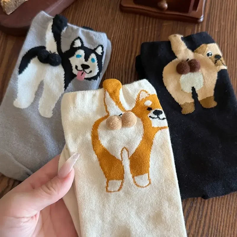 Funny Casual 3D Cartoon Cat Ding Bell Kawaii Cat Egg Socks Women Men Cotton Breathable Soft Socks Novelty Gift for Cat Lovers