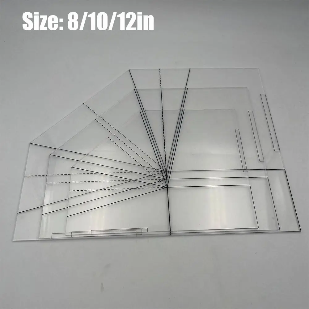 DIY Fabric Foldable Food Basket Sewing Template Transaprent Acrylic Tote Bag Template Portable Purse Handbag Sewing