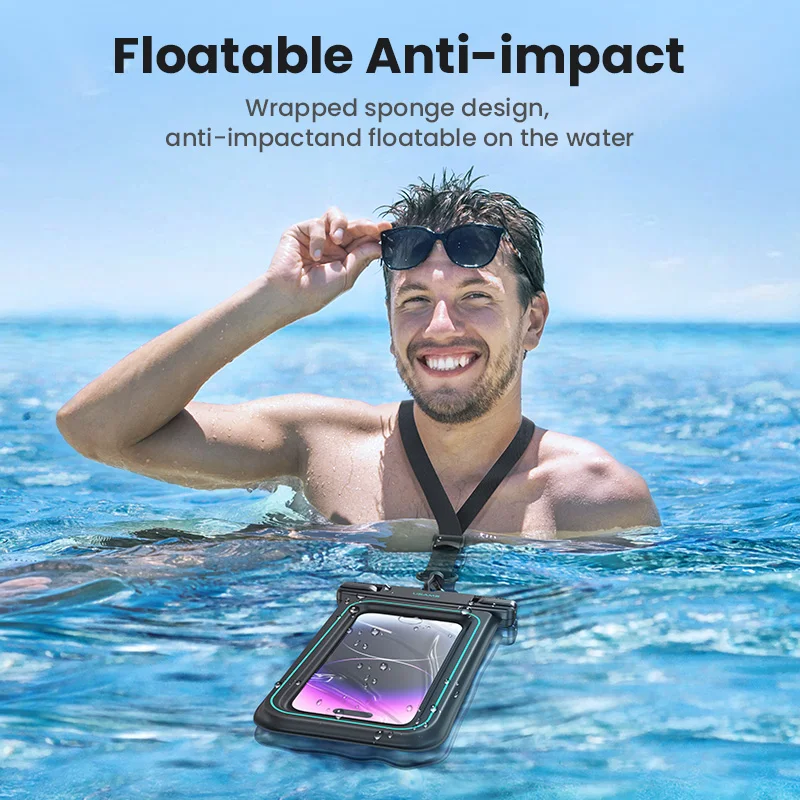 

USAMS 6.7 inch Swimming Bags Waterproof Phone Case Water Proof Bag Mobile Phone Pouch PV Cover For iPhone 14 Pro Xiaomi Huawei