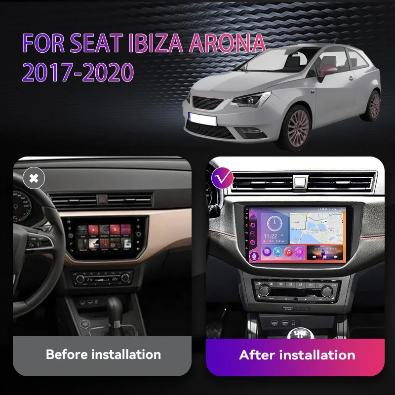 Android Auto Radio Für Seat Ibiza Arona 2018-2021 - 9 Zoll Mit CarPlay & Rückfahrkamera