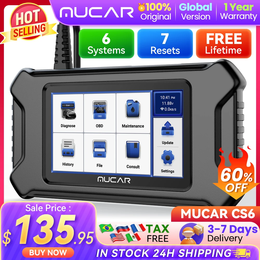 Valise De Diagnostic Auto MUCAR CS6 - Outil Professionnel OBD