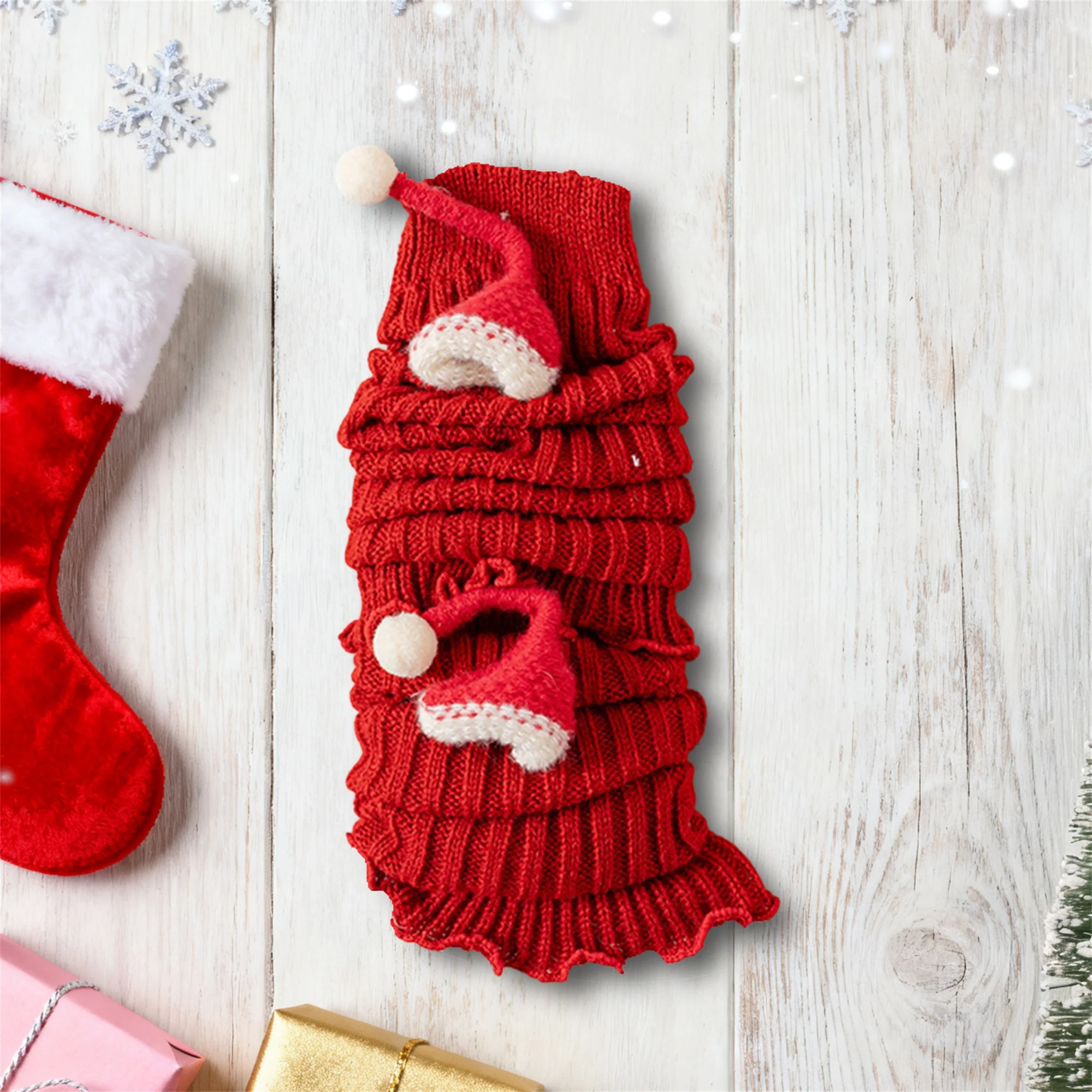 Winter Women s Cable Knit Leg Warmers Slouchy Beanie Hat Knee High Boot Socks Set for Festive Events and Casual Wear