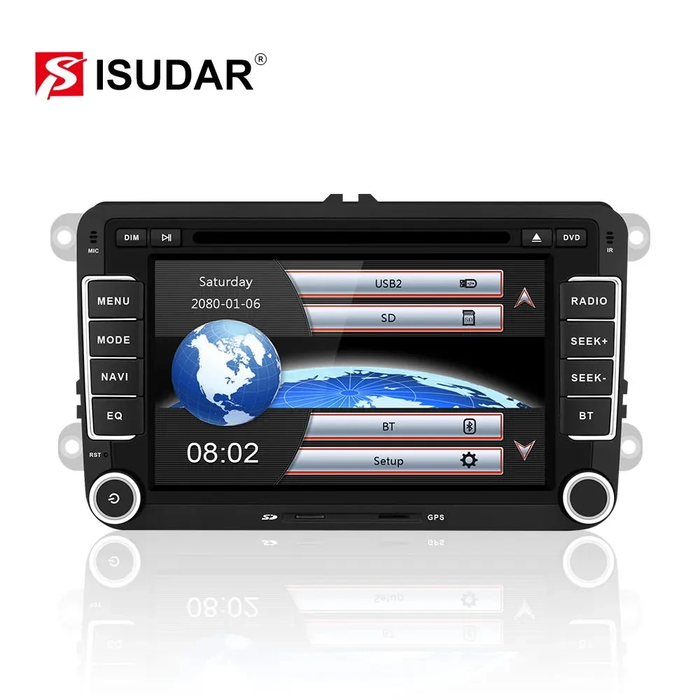 Isudar Car Multimedia player 2 Din Car DVD For VW/Volkswagen/Golf/Polo/Tiguan/Passat/b7/b6/SEAT/leon/Skoda/Octavia Radio GPS DAB