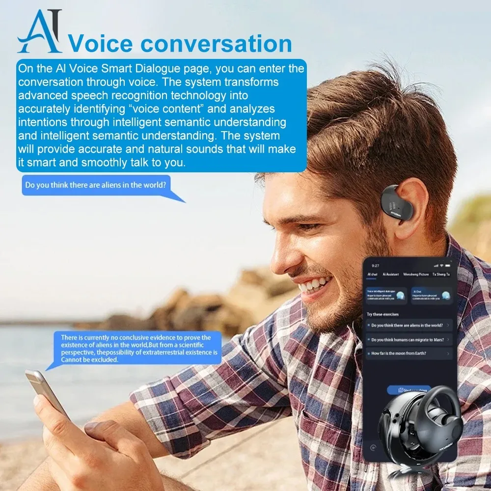 Waterproof Bluetooth Wireless Headset with Real Time Translator