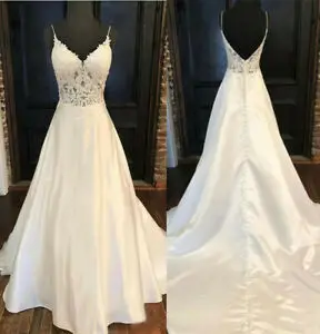 

ANGELSBRIDEP 2 STORE Spaghetti Straps Ball Gown Wedding Dresses Sexy See-Through Corset Vestido De Noiva Formal Bridal Gowns