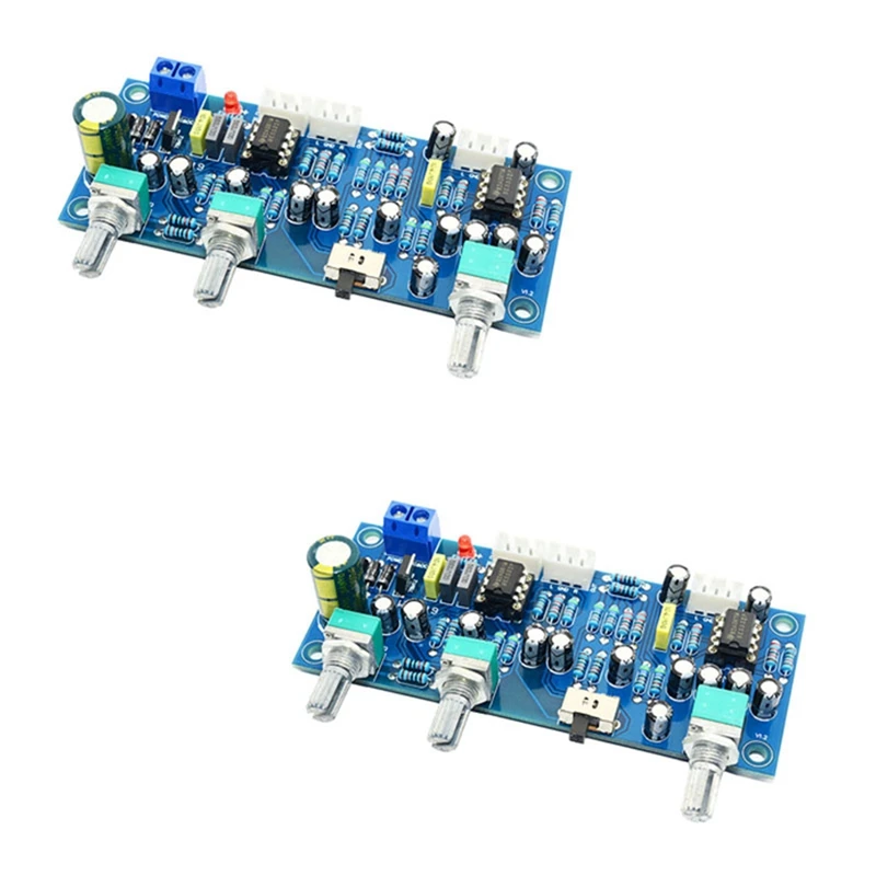 

2X 2.1 Channel Subwoofer Preamp Board Amplifier Board Low Pass Filter Bass Preamplifier(Finished Product)