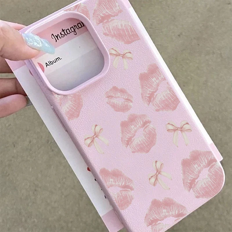 Red Lips Kiss Print Phone Case