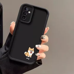 Chic Cartoon Animal Couple Soft Phone Case - Stylish Cat & Dog Print - Galaxy A21s (JGHCX368J1)
