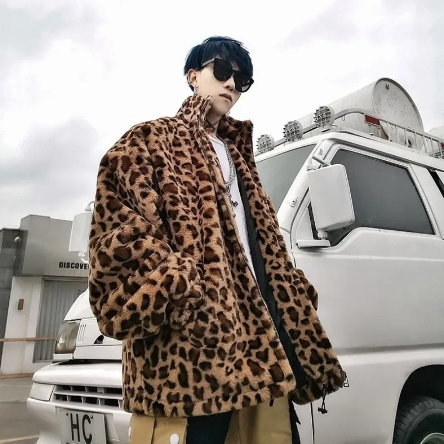 

Fashion Brand Lamb Wool Couple Coat Men Autumn And Winter New Joker Hong Kong Style Loose Letters Plus Velvet Fried Street Coat