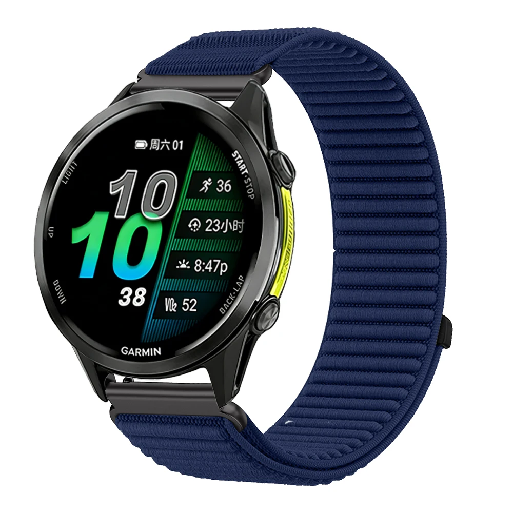 Nylon Loop Watch Strap Band – Adjustable Wristband Bracelet, 20mm/22mm Width