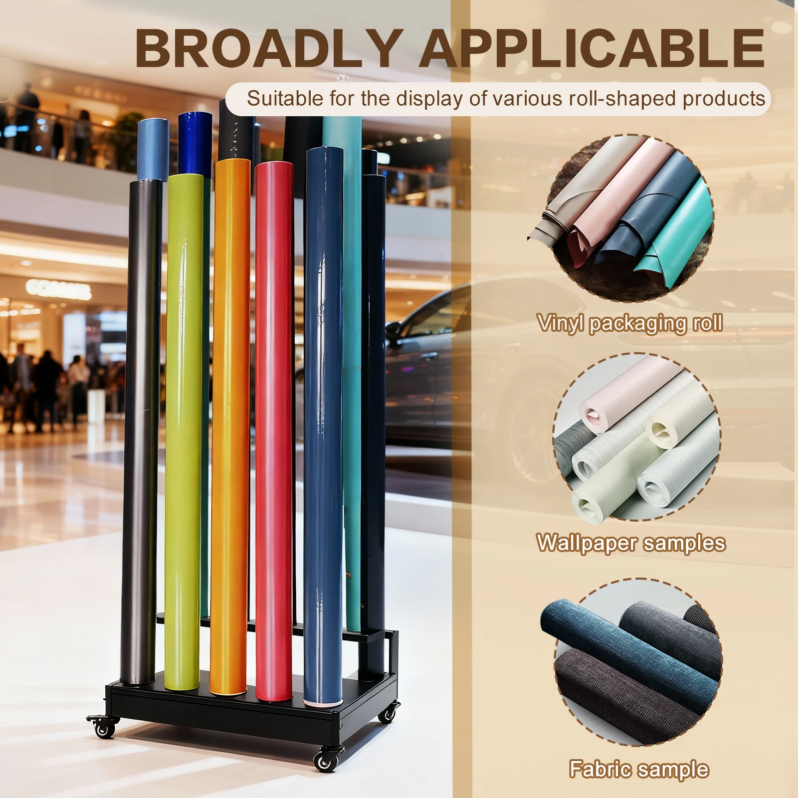 Durable Storage Trolley with Cold-Rolled Steel Frame Multi-Functional Metal Utility Cart for Organizing and Storage in Homes