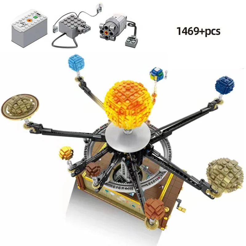 1469pcs Eight planets and Sun Building Blocks Space Solar System