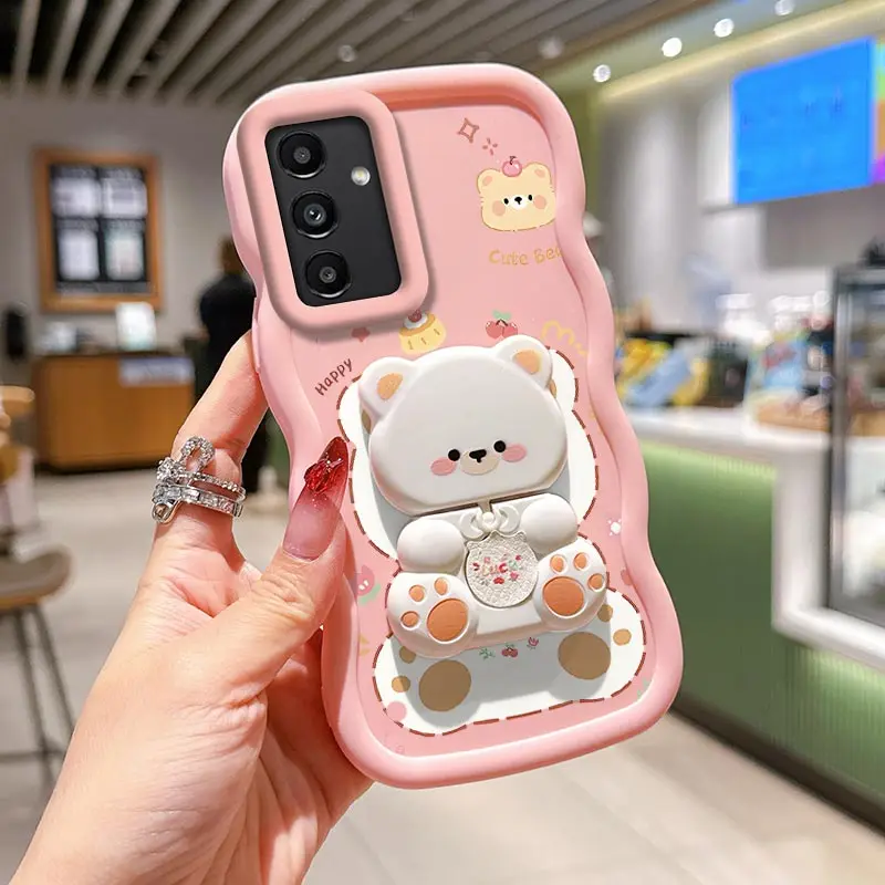 Wavy Cat Silicone Phone Case Cover - Playful Design