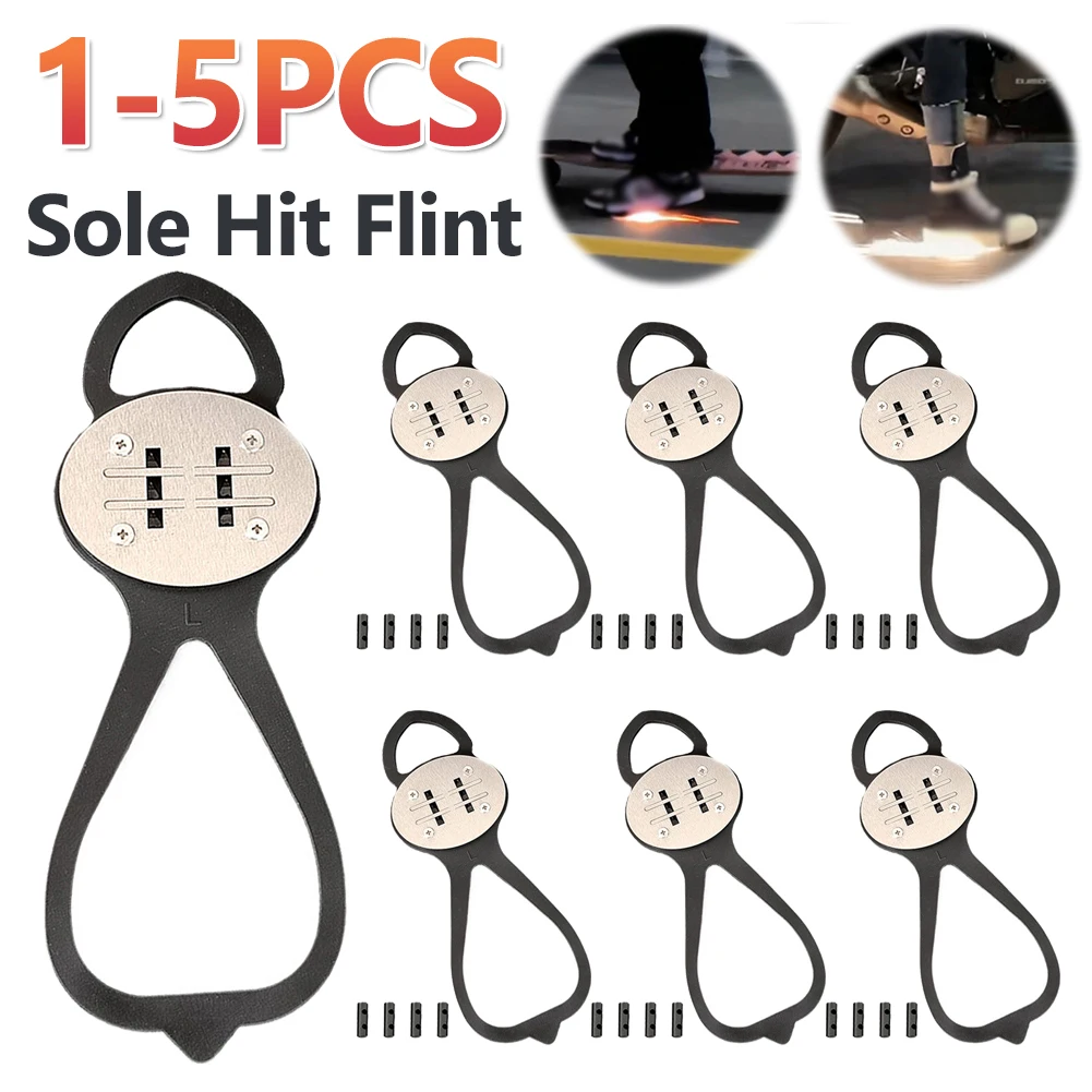 Hliloy Scintillante Flint Pad Per Scarpe - Genera Scintille Per Skateboard, Moto E Bici | Set Regolabile E Divertente