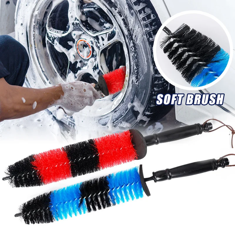 

Universal Car Wheel Cleaning Brush Truck Motor Tire Rim Brush Multifunctional Microfiber Detailing Washing Brushes Tools