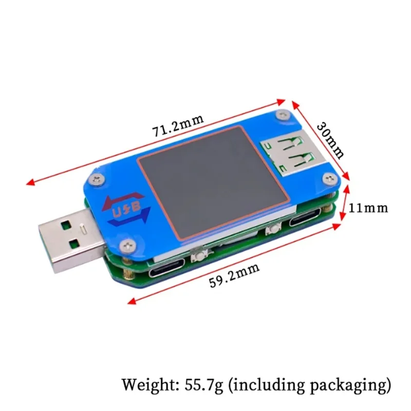 마이크로 USB C타입 LCD 전압계 전류계, 배터리 충전, USB 테스터, UM25, UM25C 전압 전류 계량기, USB 2.0
