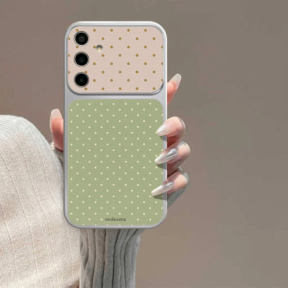 Matcha Green Polka Dot Soft Milk-Style Phone Case