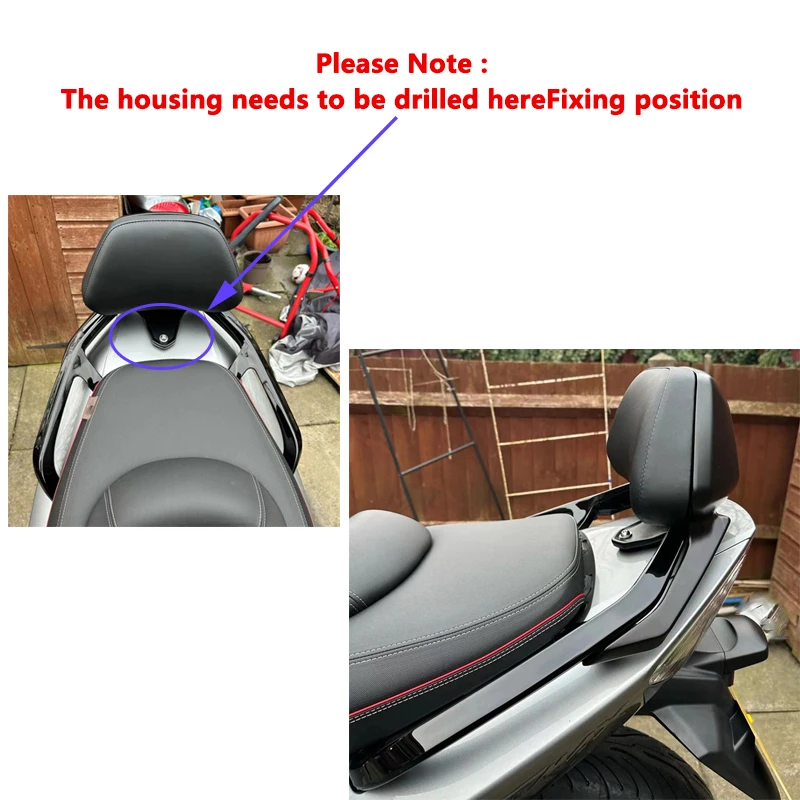 Motorcycle Accessories Fit For YAMAHA 2012-2016 TMAX530 T-MAX530 Passenger Seat Rear Backrest Passenger Back Rest Pad