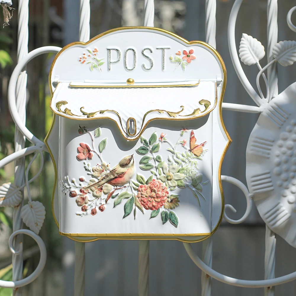 Wall Mounted Post Box Mailboxes Letter Box Metal Farmhouse Post Decoration Crafts Mailbox Vintage