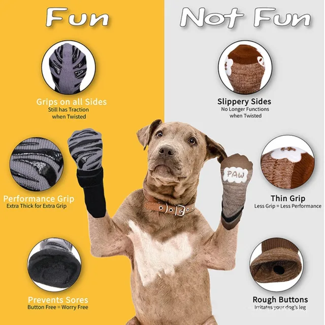 Outdoor Pet Dogs Breathable Socks Black Tie Anti-shedding Medium Large Dog Non-slip Socks Waterproof Dogs Shoes Pet Supplies