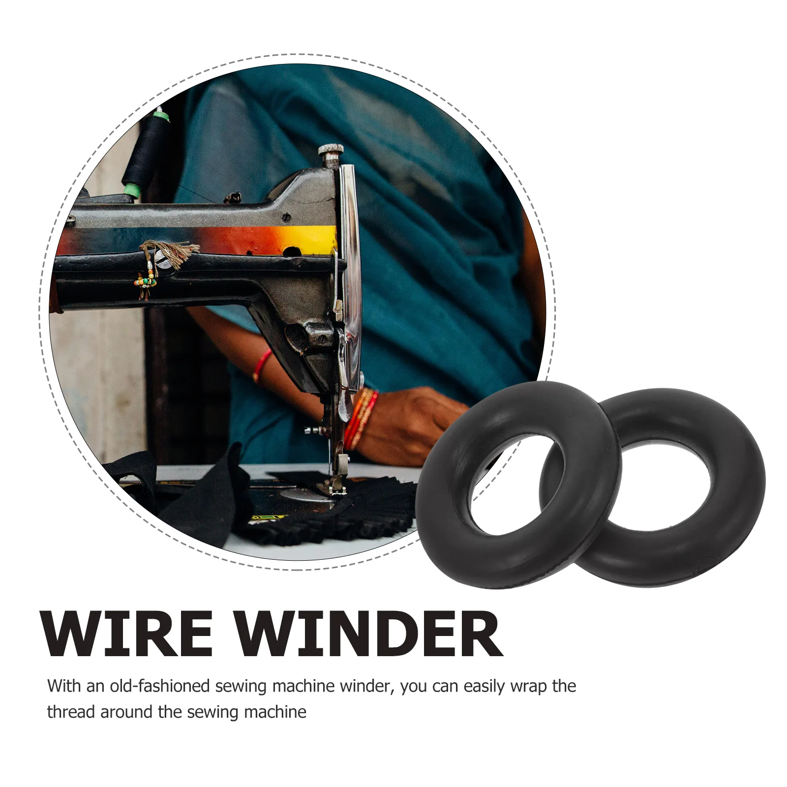 보빈 와인더 링 고무 링 스레드 백업 와인더 링, 재봉틀 교체 부품, 10 개