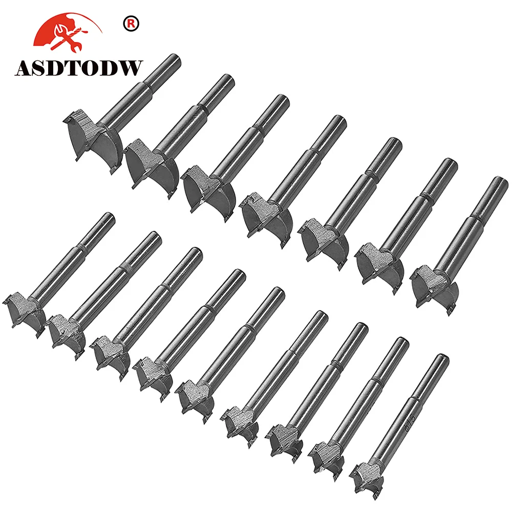 

15mm-100mm Forstner Drill Bit Set Woodworking Self Centering Hole Saw Tungsten Carbide Wood Cutter Tools Set