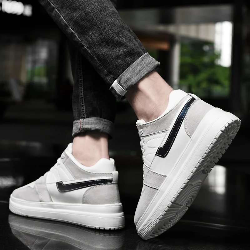 Luxury mens elevator shoes height increase invisible 7cm heighten increasing sports sneakers elevate taller lift leather shoes 6
