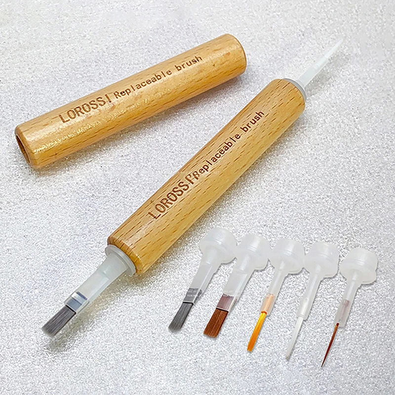 40/60 Pcs Nail Polish Brush With Double Head Pen Can Replacement Head Brush Nail Liquid Applicators Manicure Tools