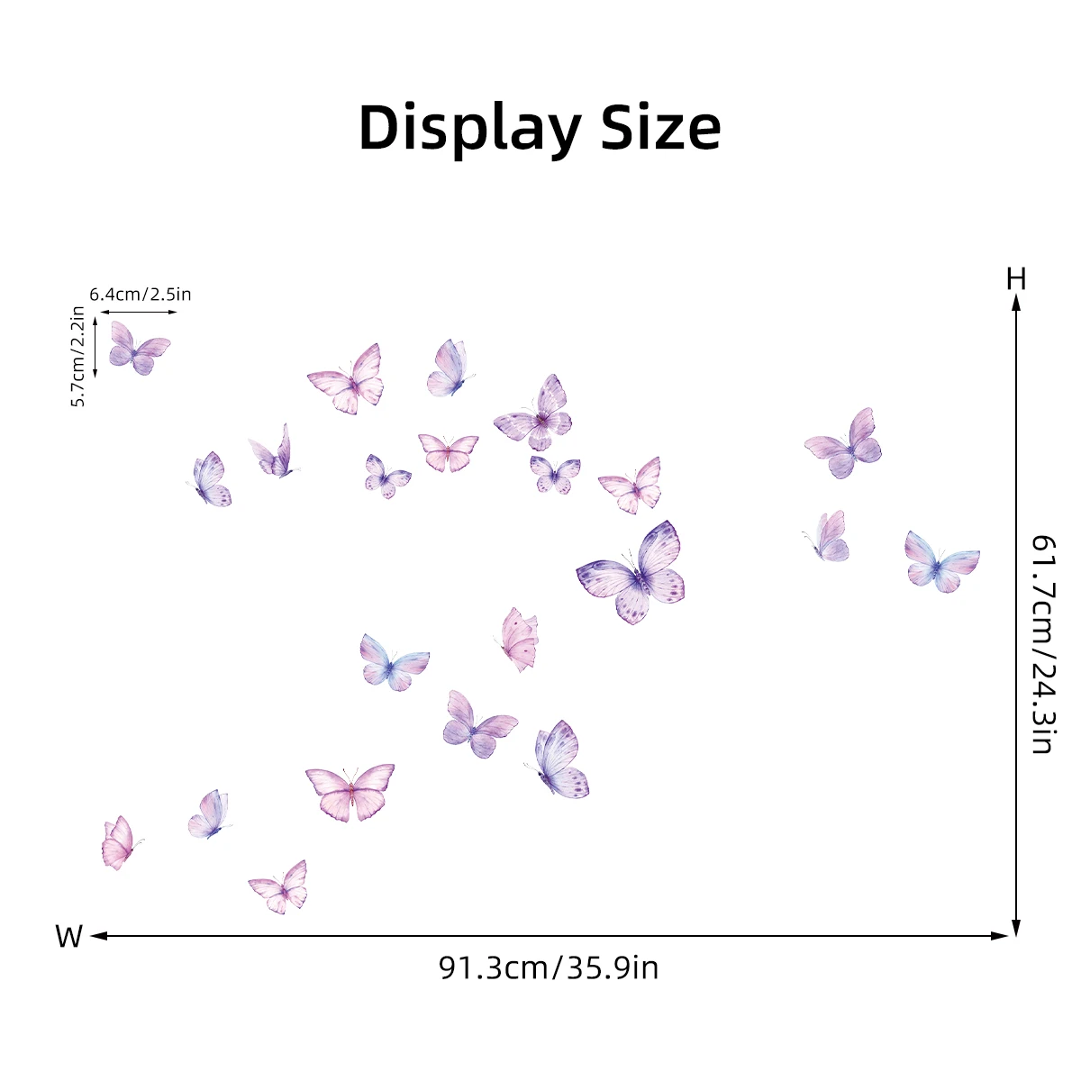 Vibrant Butterfly Wall Stickers