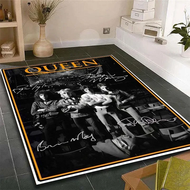 

Ковер с принтом рок-группы queen band, декоративный ковер для гостиной и спальни, ковер для дивана, нескользящий ковер для ванной комнаты