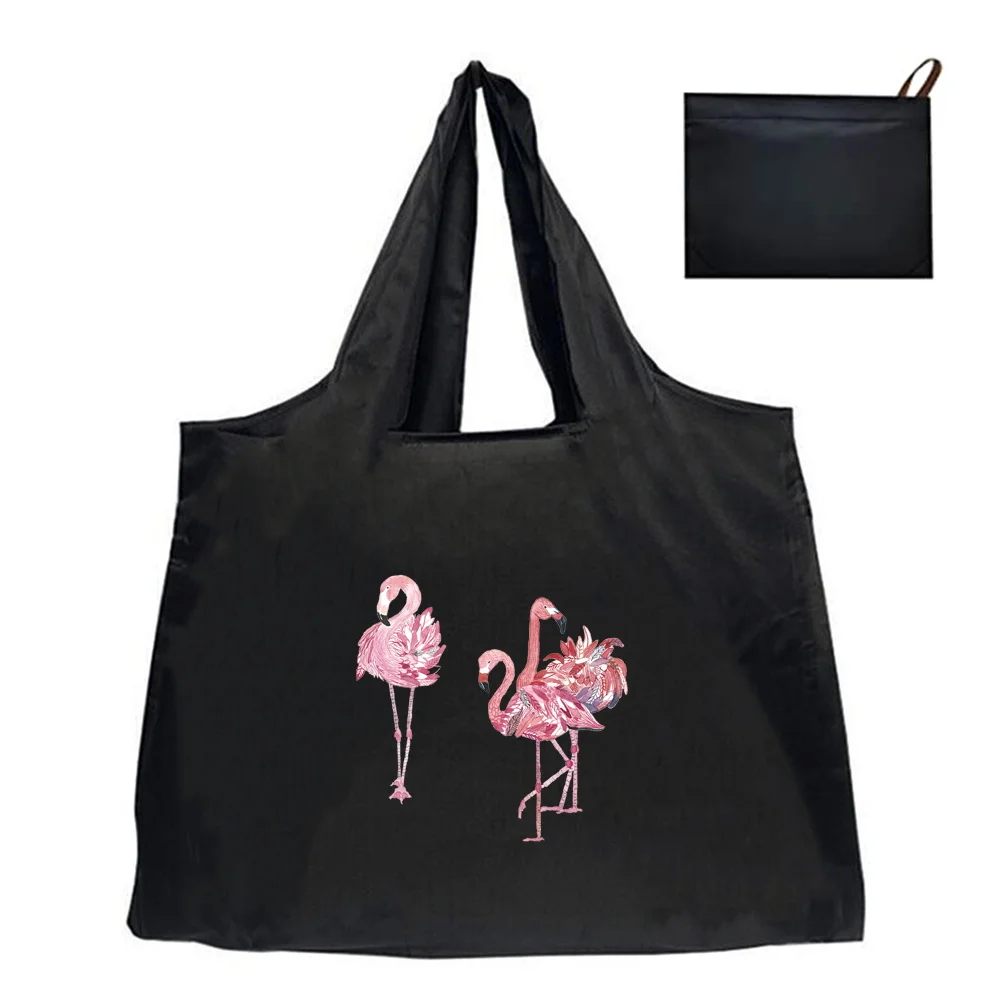 Reusable Large-Capacity Foldable Fashion Tote Bag - Washable and Convenient