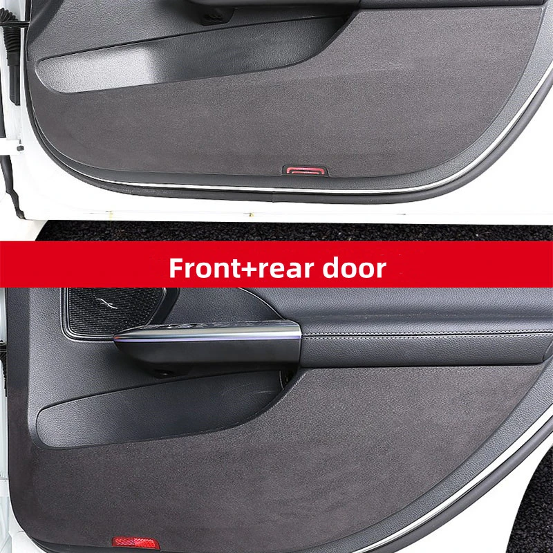 For Mercedes Benz C Class-C260 C200 4pcs Car Door Anti Kick Pad Leather Protectiom Film Sticker Car Trim Accessories