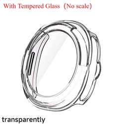 Tempered Glass Protective Bumper Shell for Smartwatch - Scratch-Resistant Protector Case (1056-Tr)