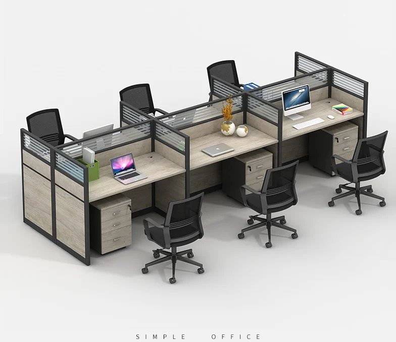 Modern Solid Height Sit And Stand Office Desk With Chair Furniture 2 People