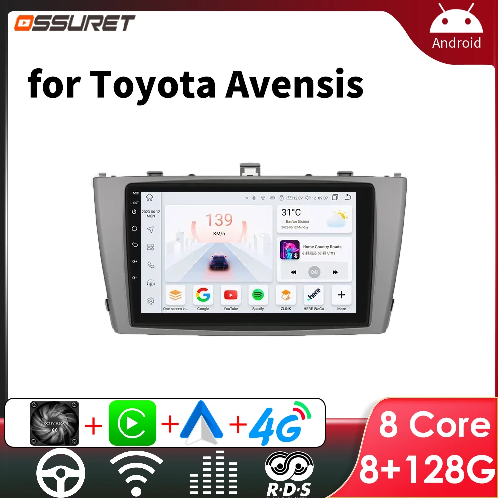 

Android Car Radio Player for Toyota Avensis T27 2008 - 2015 GPS Multimedia Carplay Auto Stereo WIFI 2din 7862 Car Touch Screen