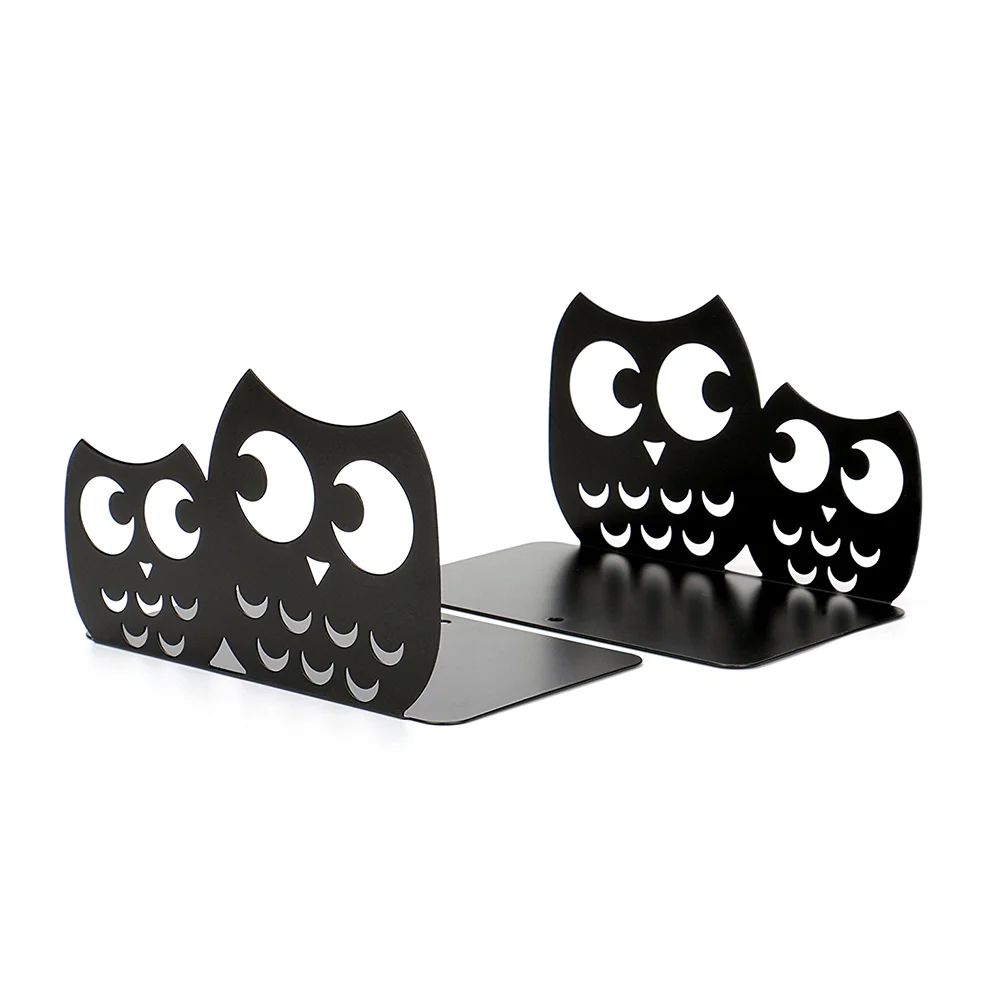 Bookend Black Desk Books Holder Metal Bookends Organizer Box Look at The Bookshelf Support cat shape bookend books stand organizer for accesories support bookends non slip