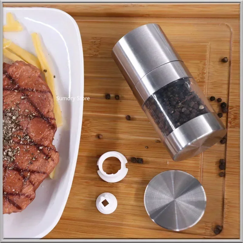 Manual Salt Pepper Grinder Stainless Steel for Kitchen
