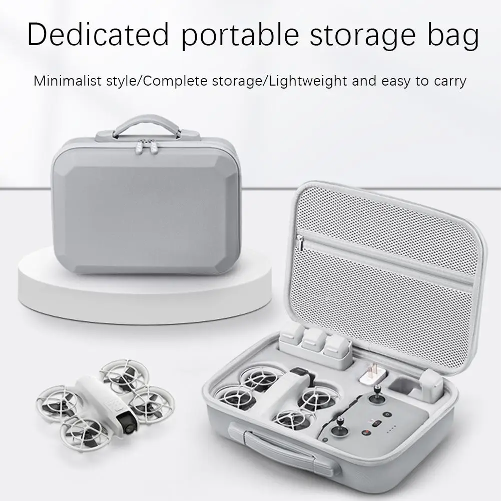 Description Picture 4 of itemSuitable For DJI NEO Drone Storage Bag Handheld Flight Camera Accessory Protective Bag PU Waterproof Carrying Case