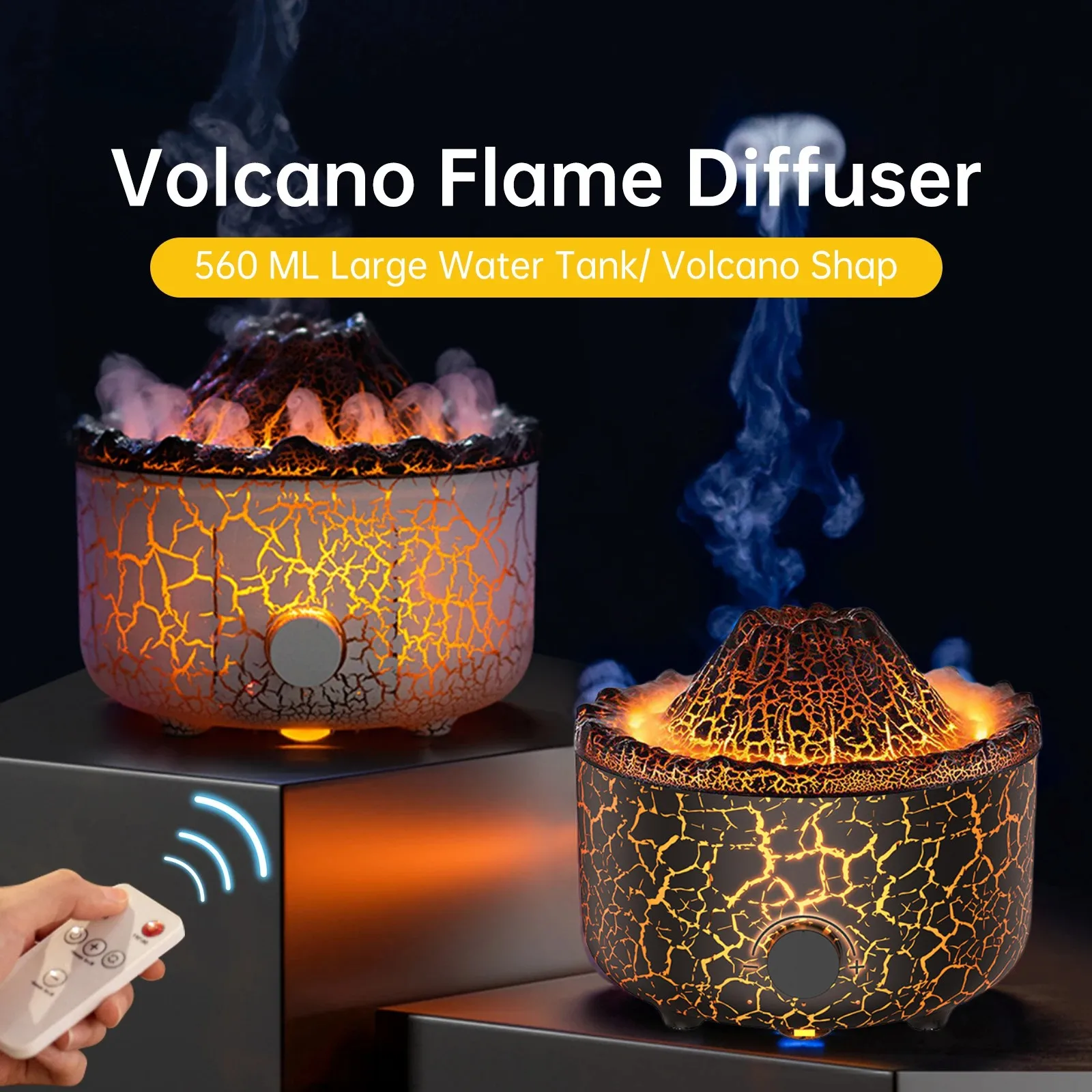 

Volcano Aromatherapy Air Humidifiers Diffusers With Night Lamp Humidifier Essential Oils Fragrance Diffuser For Bedroom Office