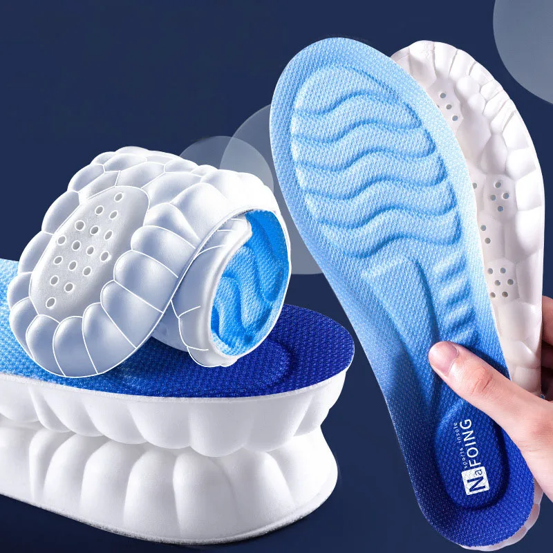 4D Sports Shoes Insoles Super Soft Breathable High elasticity Shock