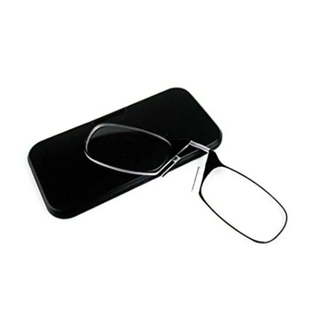 Reading Glasses Nose Clip Reading Glasses without temples +1.0-+3.0 Legless Nose Glasses Lazy Rimless Transparent Eyeglasses