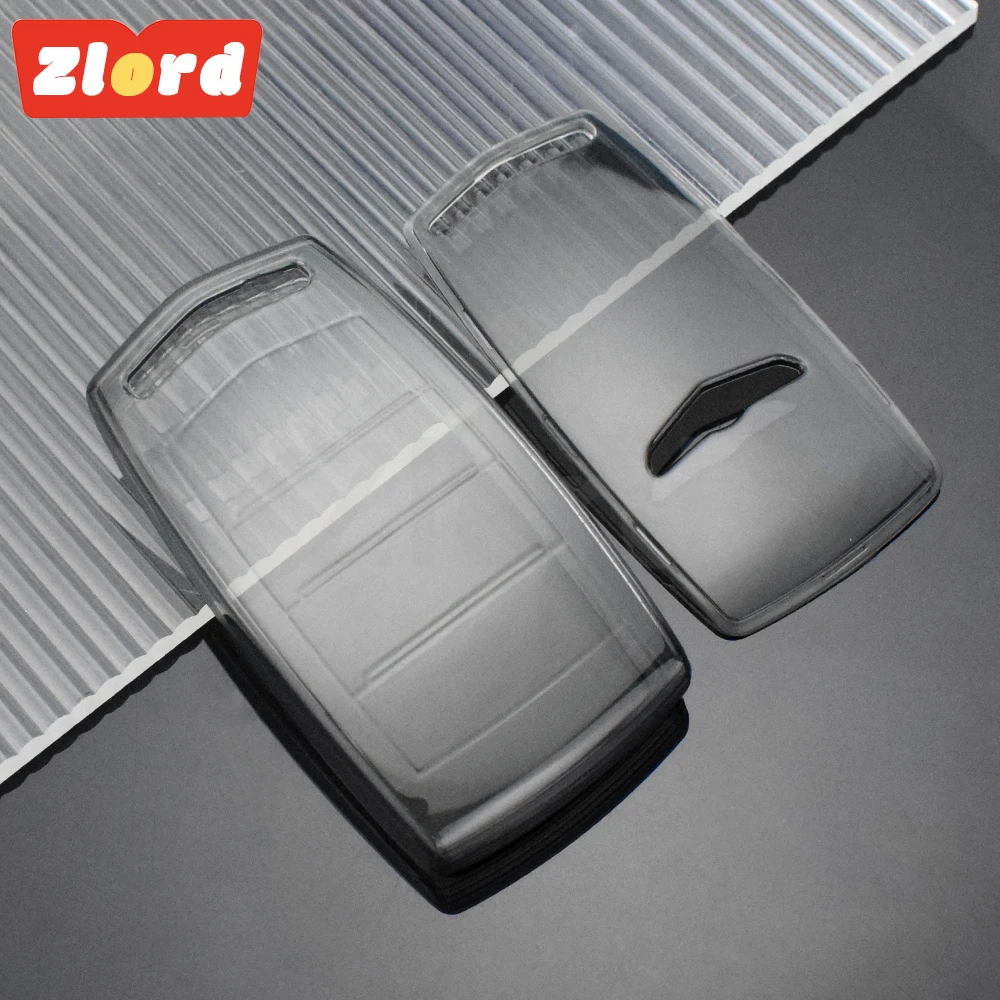 Transparent Car Smart Key Case Cover - 4-Button Key Fob Shell Protector Accessories