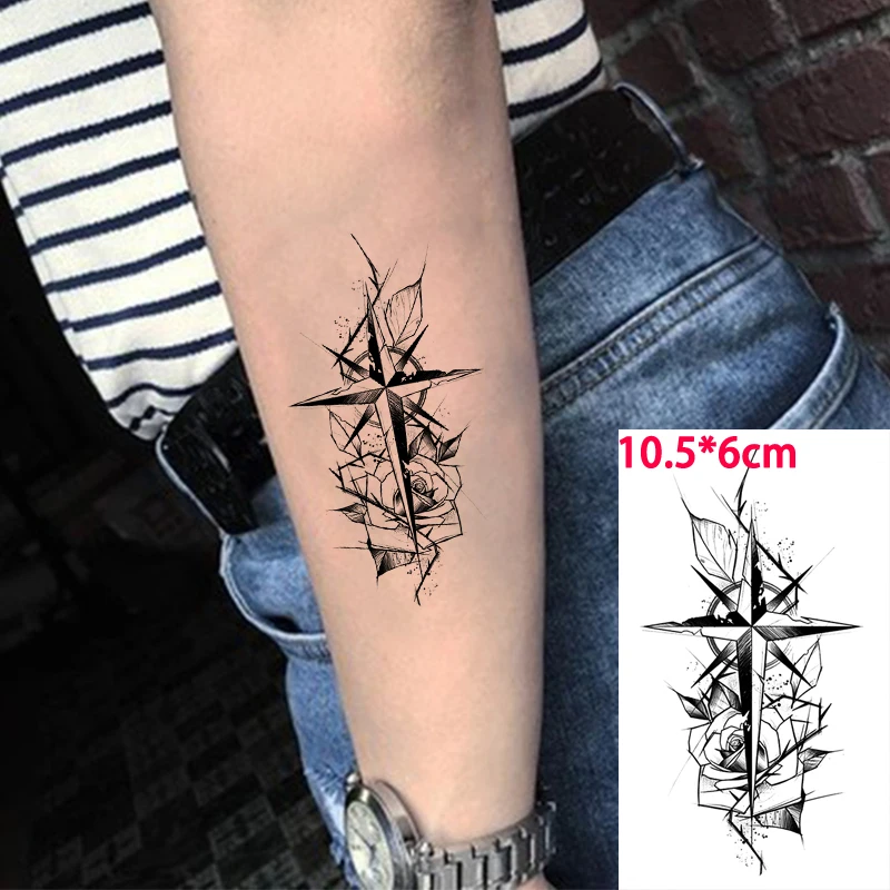 Compass Temporary Tattoo Fake Tattoo  neartattoos