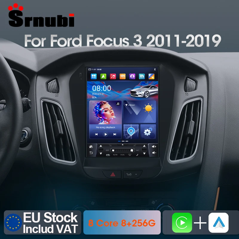 Srnubi 9,7 ''Android Auto Radio Für Ford Focus 3 2011-2019 Navigation Stereo Multimedia Player Carplay Vertikale Bildschirm kopf Einheit