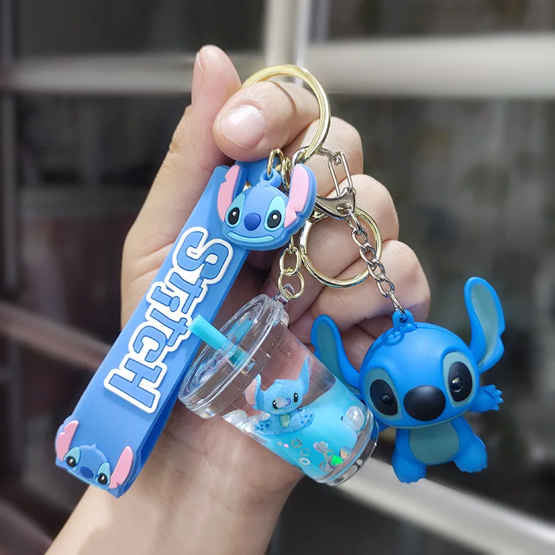 Disney Stitch Keychain Cute Cartoon Anime Lilo & Stitch Couple Pendant  Student Doll School Bag Pendant Gift Charm Accessories - AliExpress